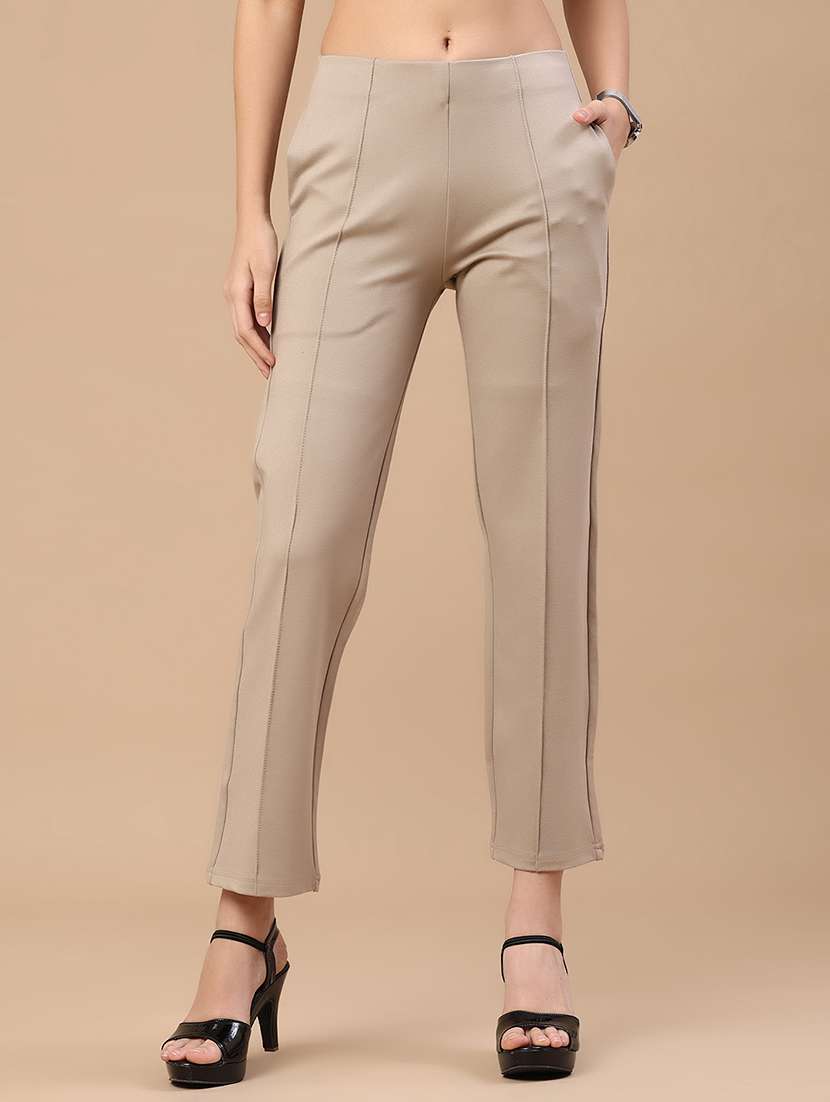 women solid mid rise jeggings