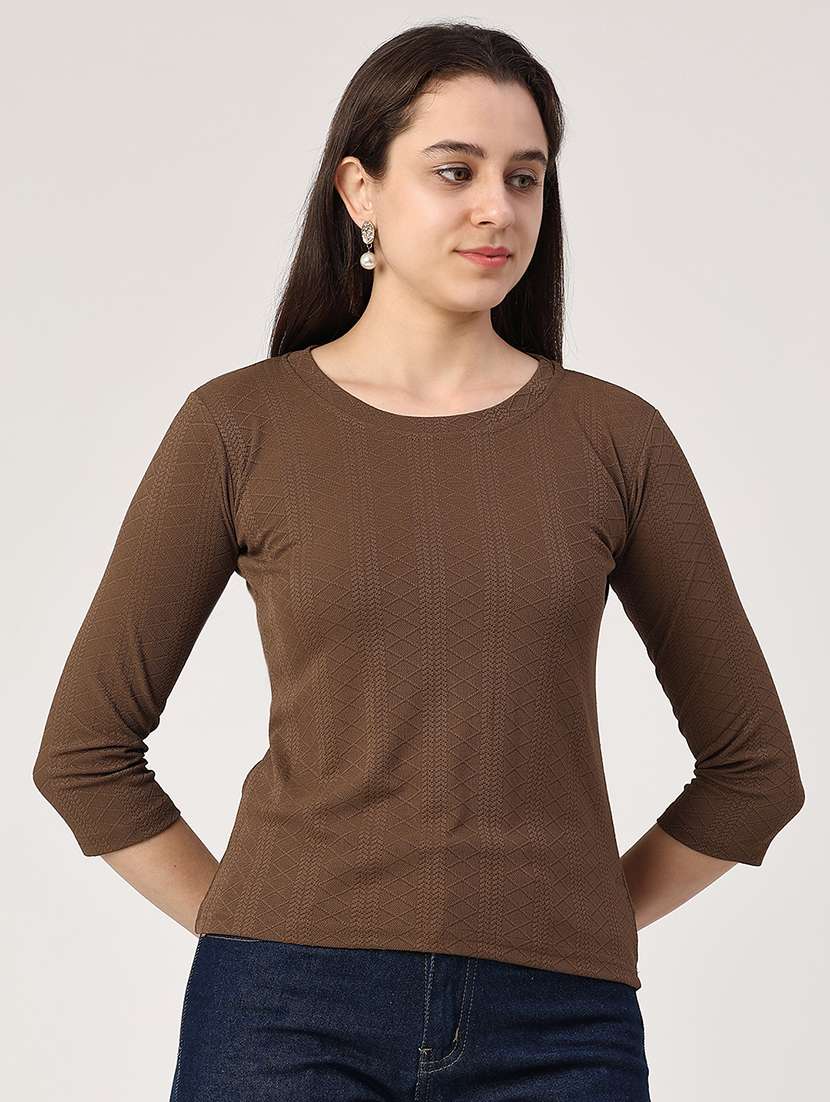 women solid long sleeve top