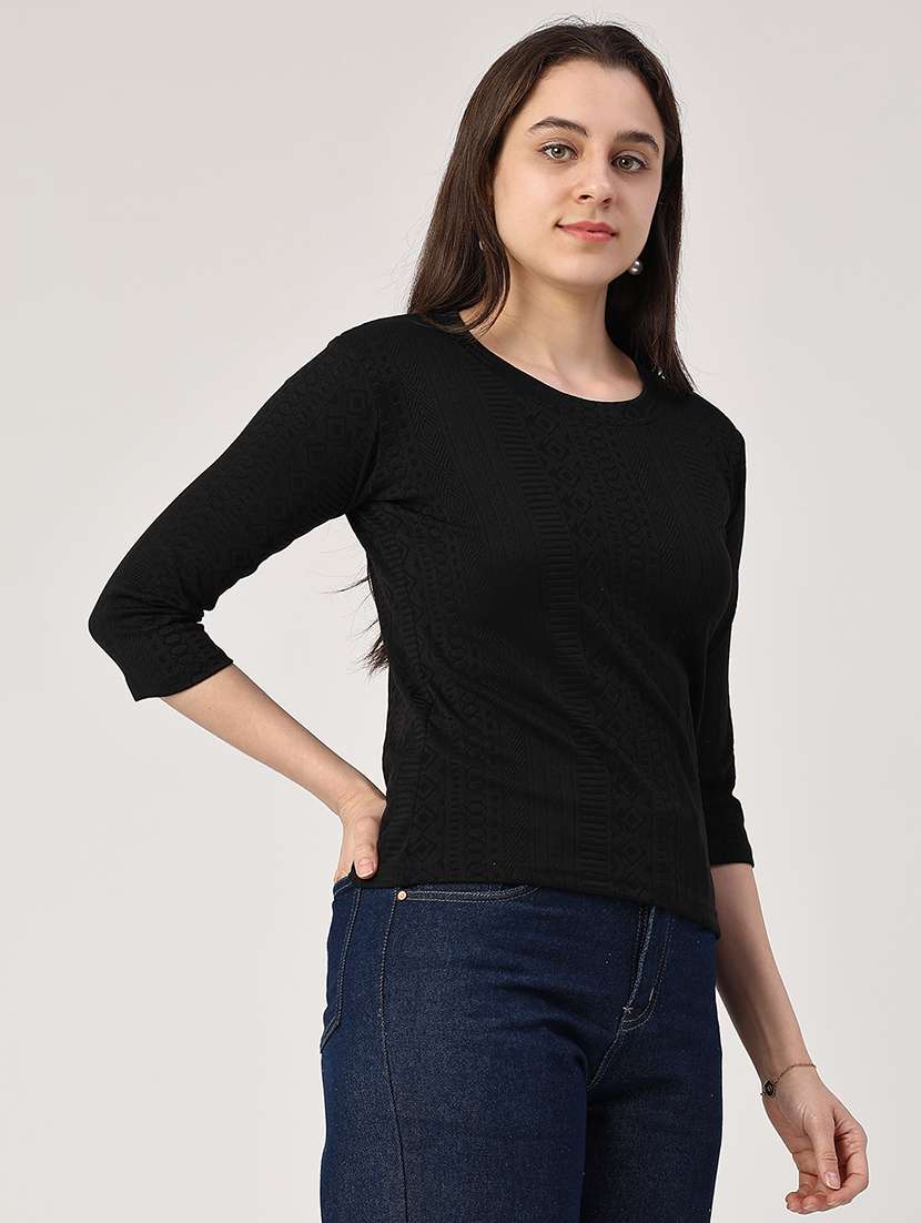 Men Solid Round Neck T-shirt - 22338851 -  Standard Image - 2