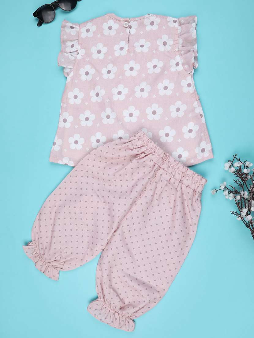 pink cotton combo infant twin set - 22338902 -  Standard Image - 2