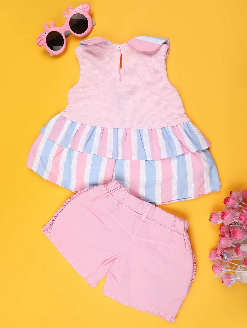 pink cotton combo infant twin set - 22338912 -  Standard Image - 2