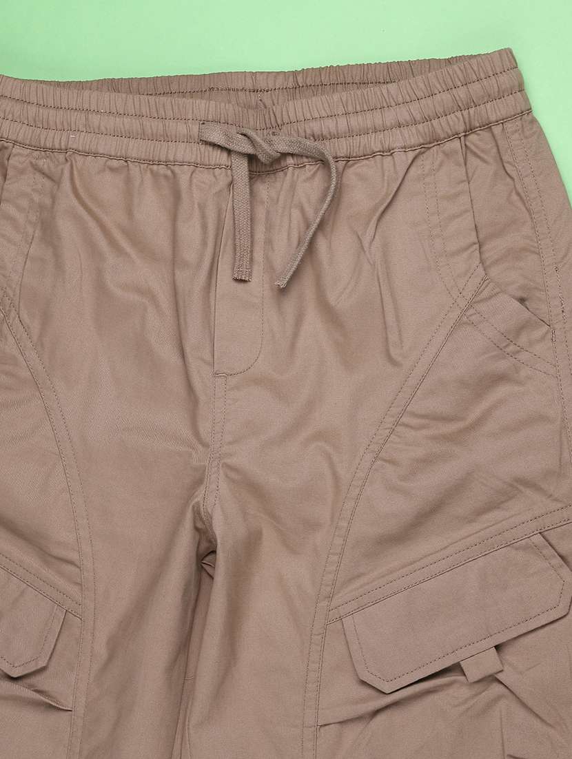 boys solid mid rise regular fit cargo pant - 22338984 -  Standard Image - 2