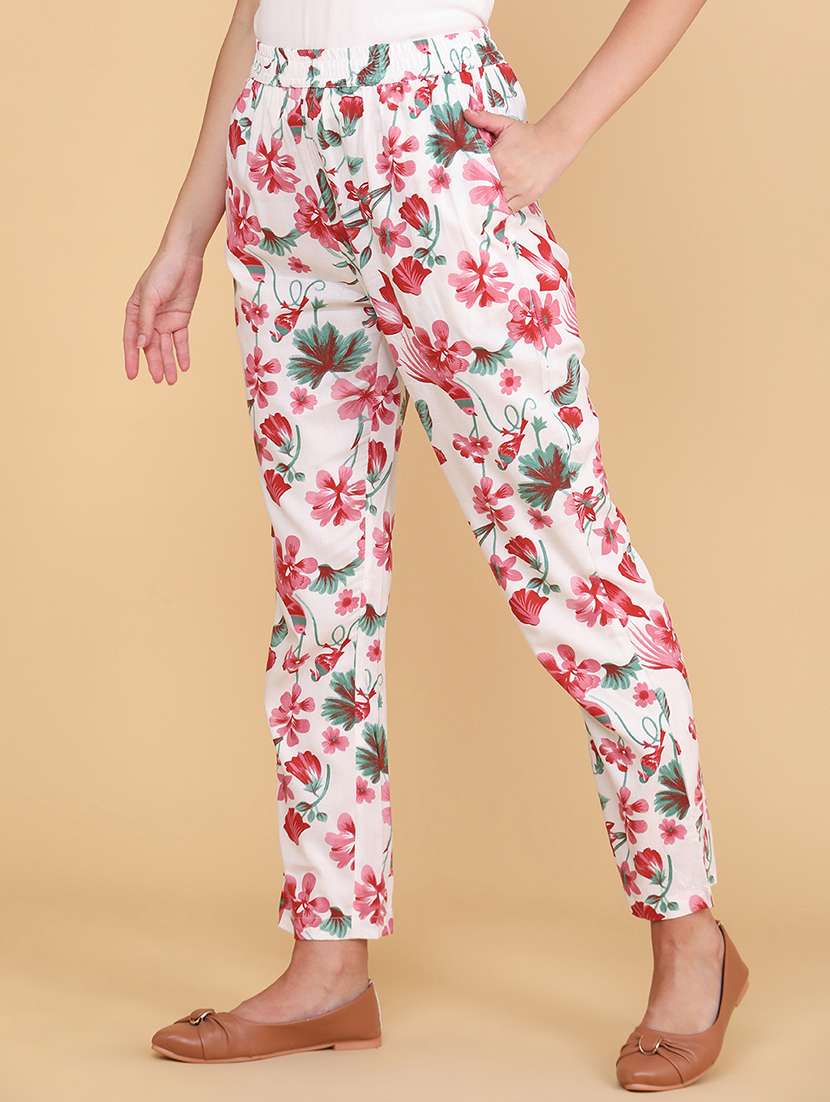 women printed mid rise loungewear pajama - 22339075 -  Standard Image - 2