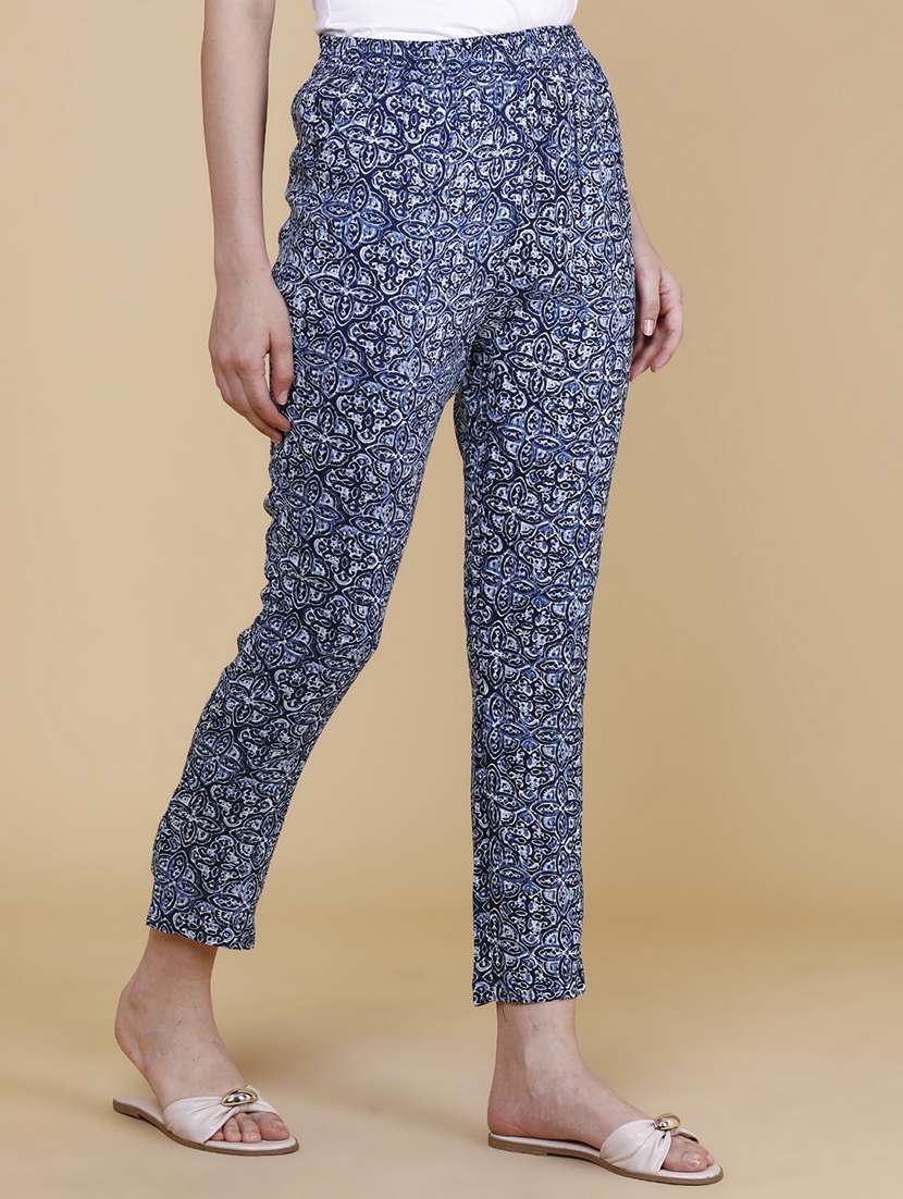 women printed mid rise loungewear pajama - 22339078 -  Standard Image - 2