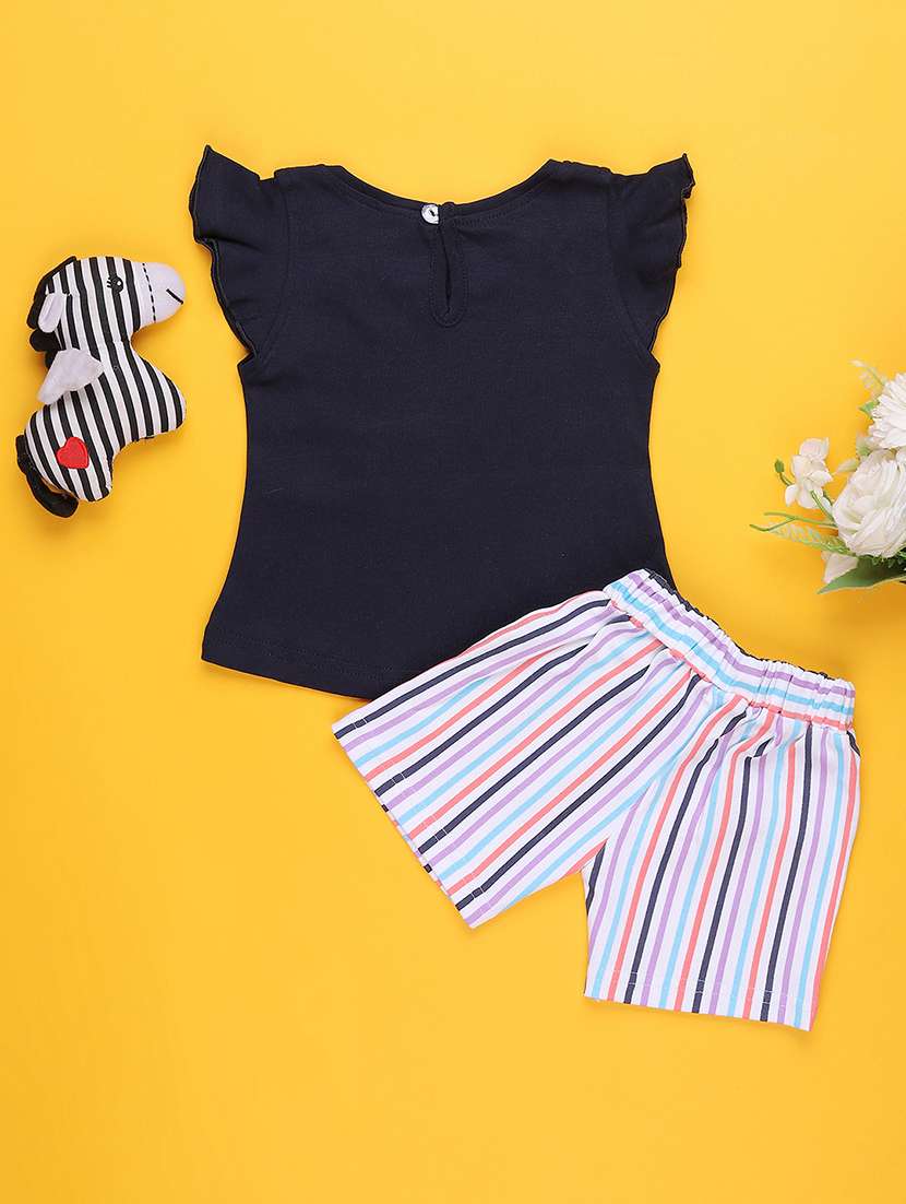 navy blue cotton combo infant twin set - 22339131 -  Standard Image - 2