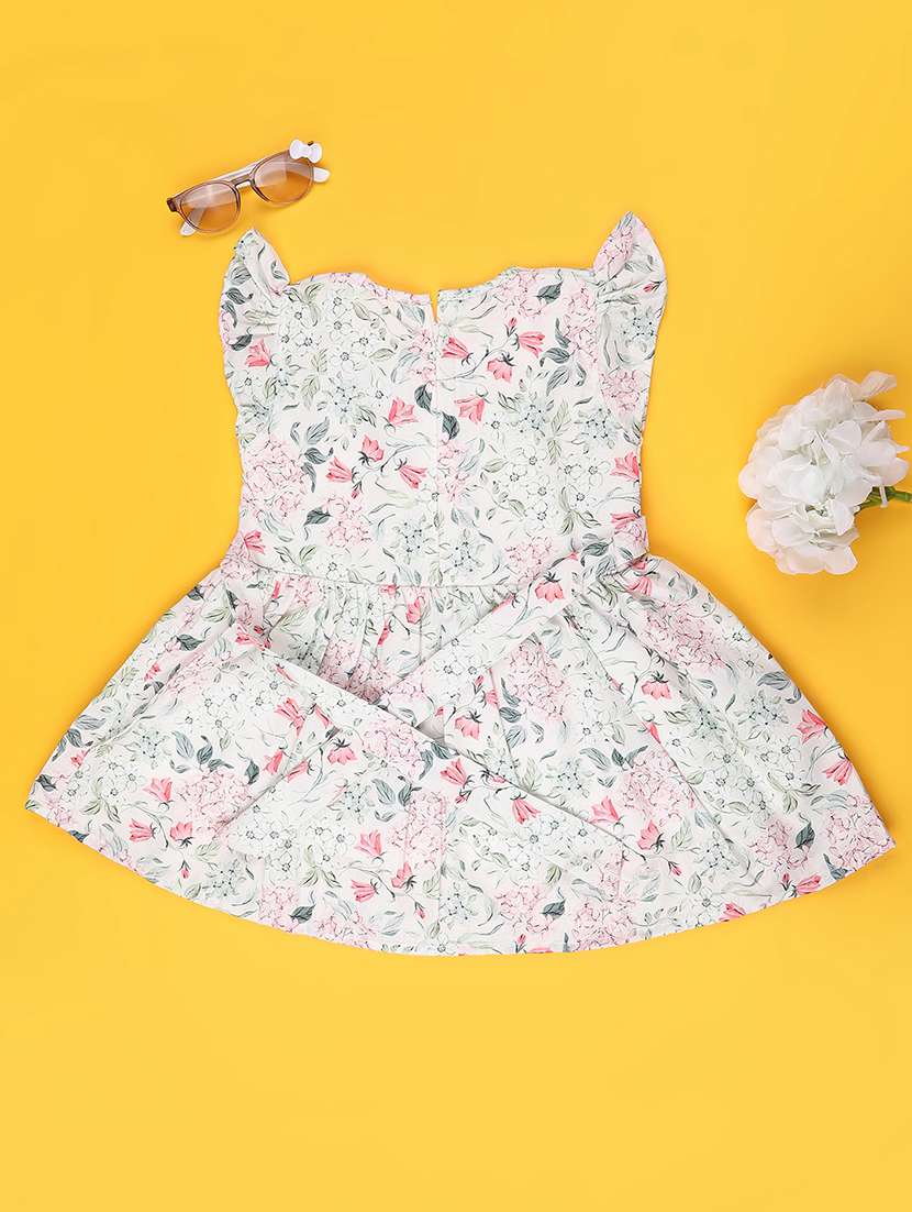 green cotton infant frock - 22339176 -  Standard Image - 2