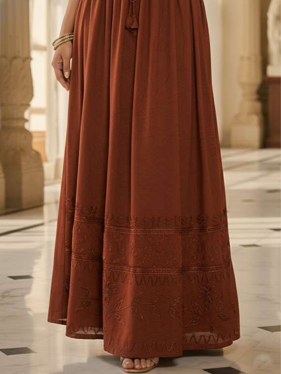 women solid with work high rise maxi skirt - 22339193 -  Standard Image - 2