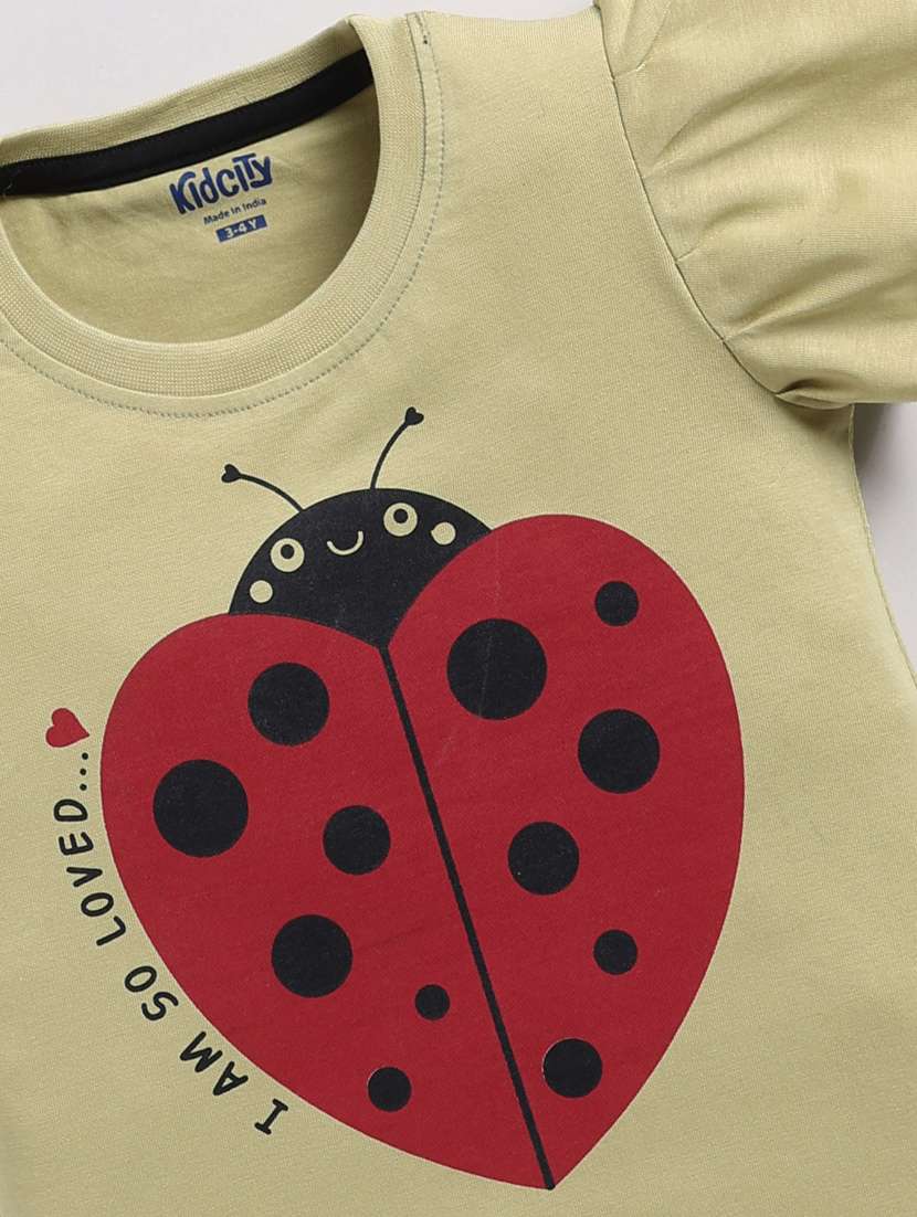 girls printed ruffle sleeve top - 22339217 -  Standard Image - 2