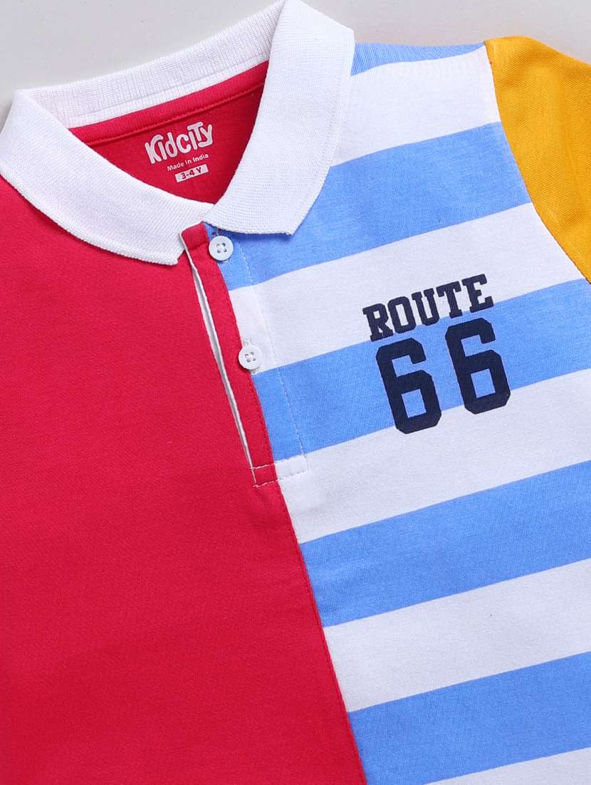 boys printed short sleeve polo t-shirt - 22339248 -  Standard Image - 2