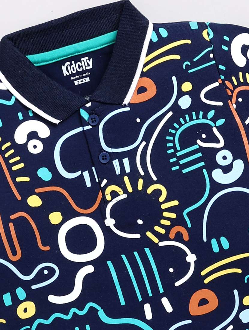 boys printed short sleeve polo t-shirt - 22339249 -  Standard Image - 2