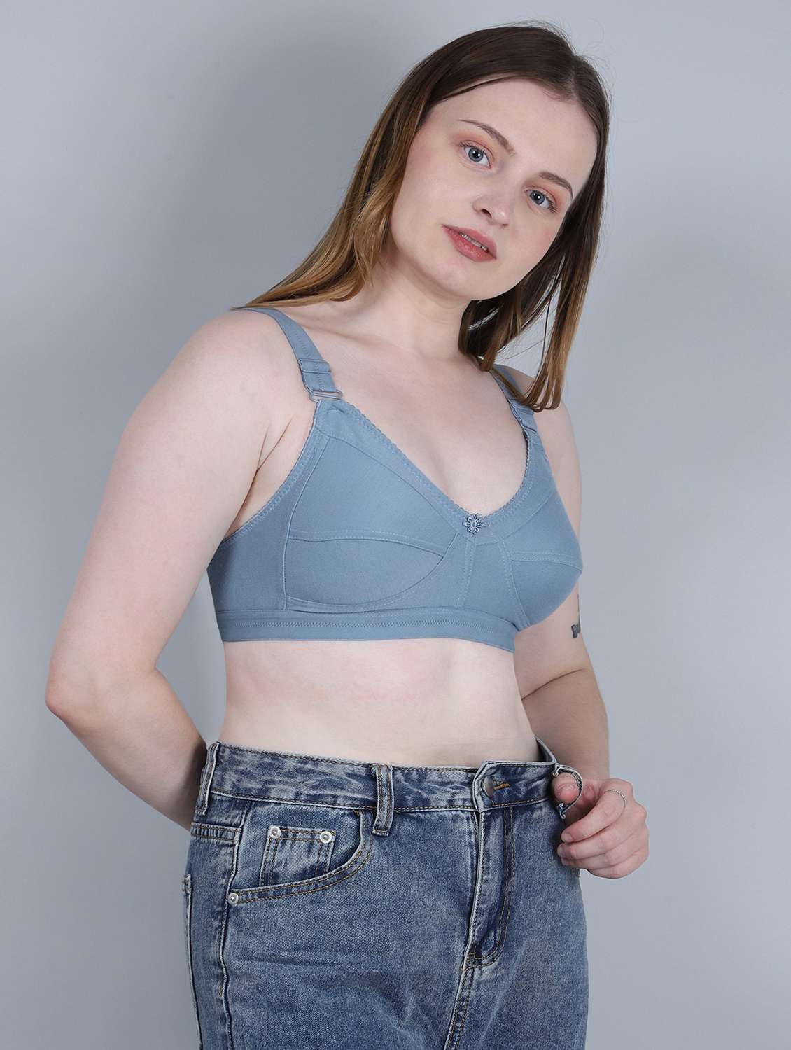 girls solid non padded minimizer bra - 22339256 -  Standard Image - 2
