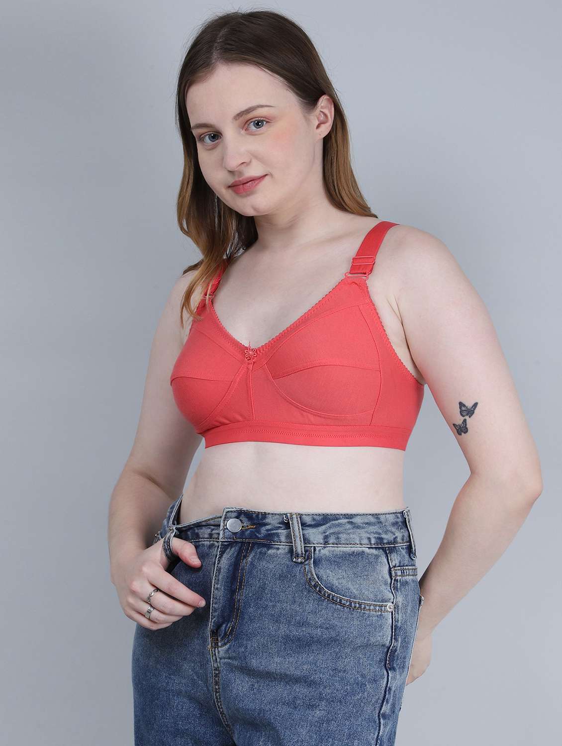 girls solid non padded minimizer bra - 22339257 -  Standard Image - 2