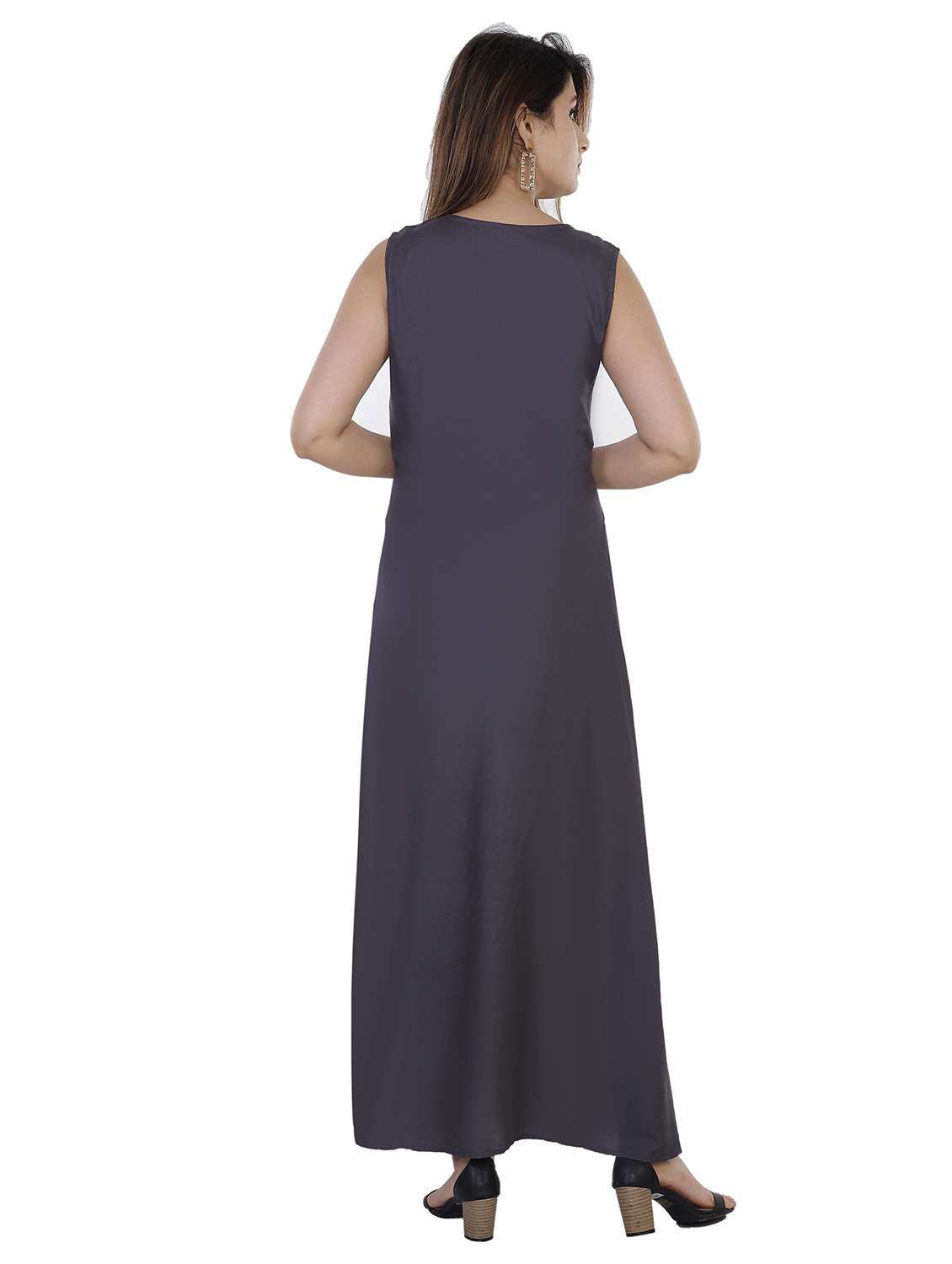 women solid sleeveless a-line kurta - 22339281 -  Standard Image - 2