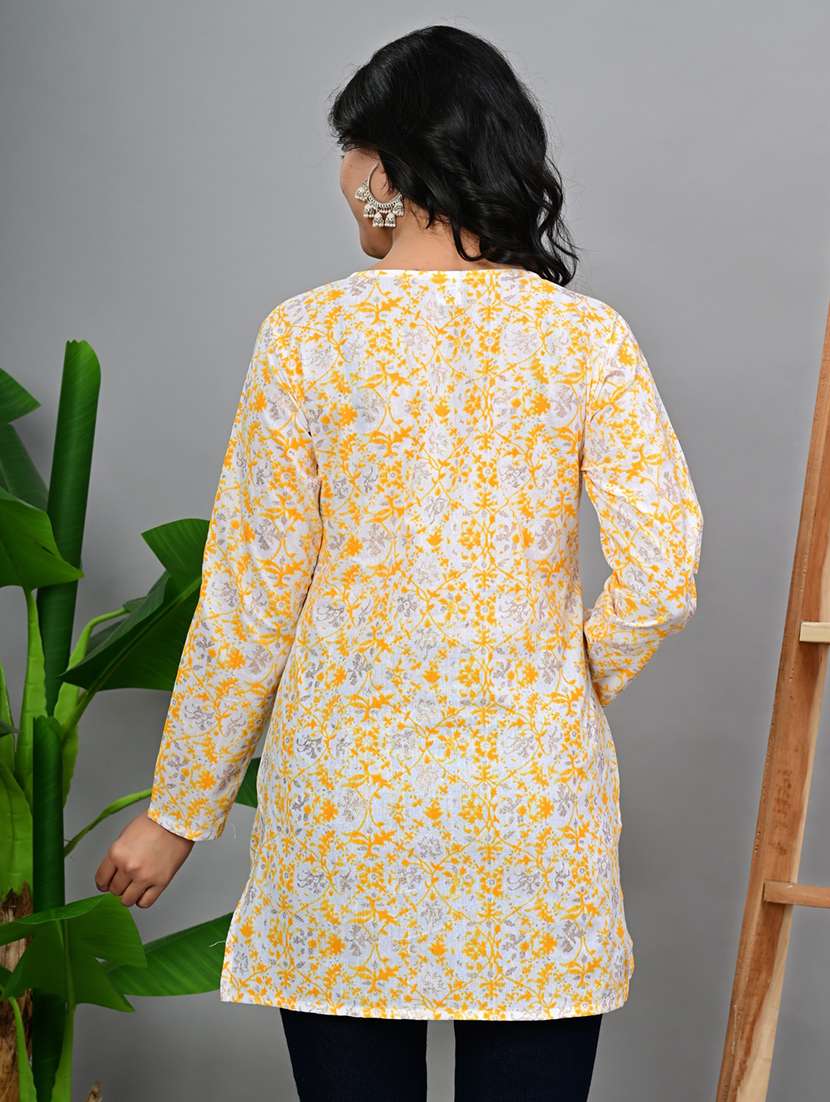 women printed long sleeve straight kurti - 22339310 -  Standard Image - 2