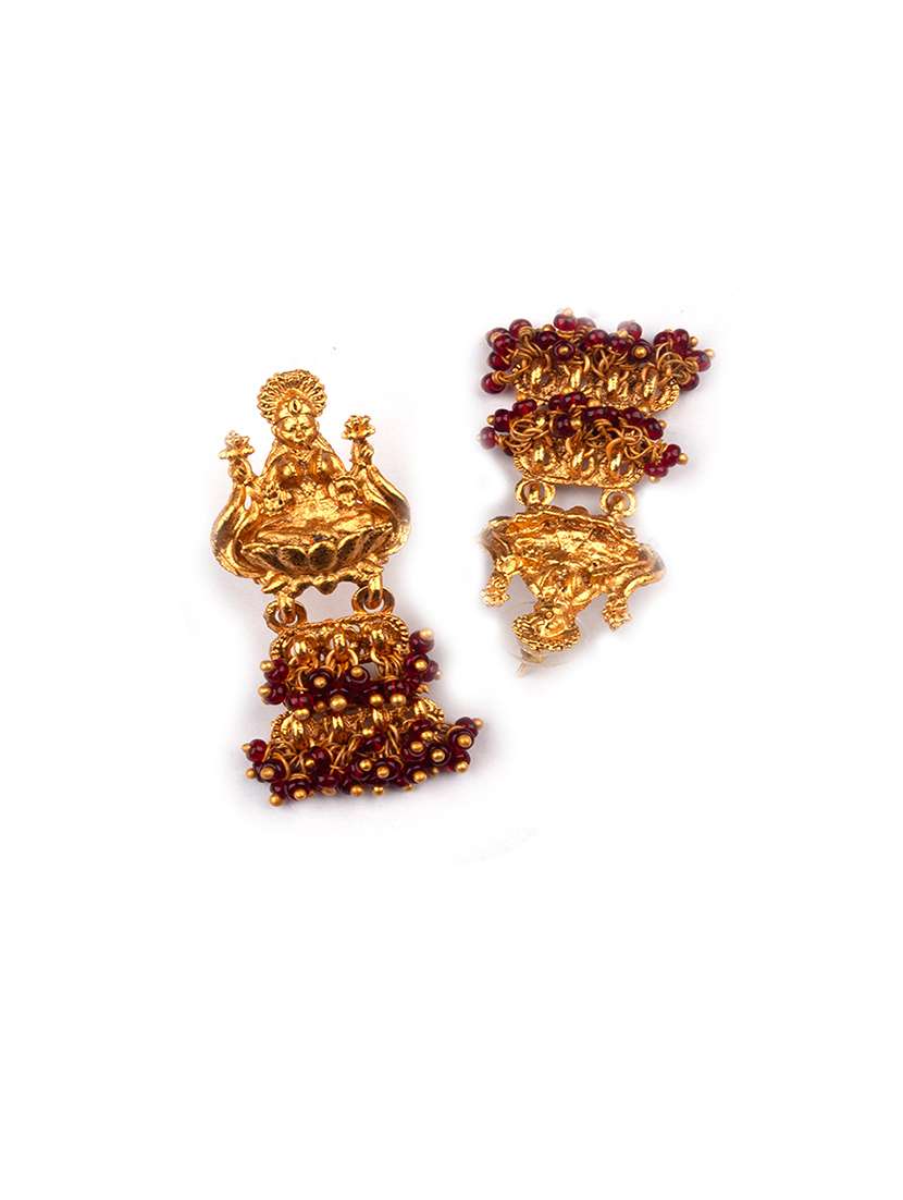 gold plated red goddess hydra earrings - 22339433 -  Standard Image - 2