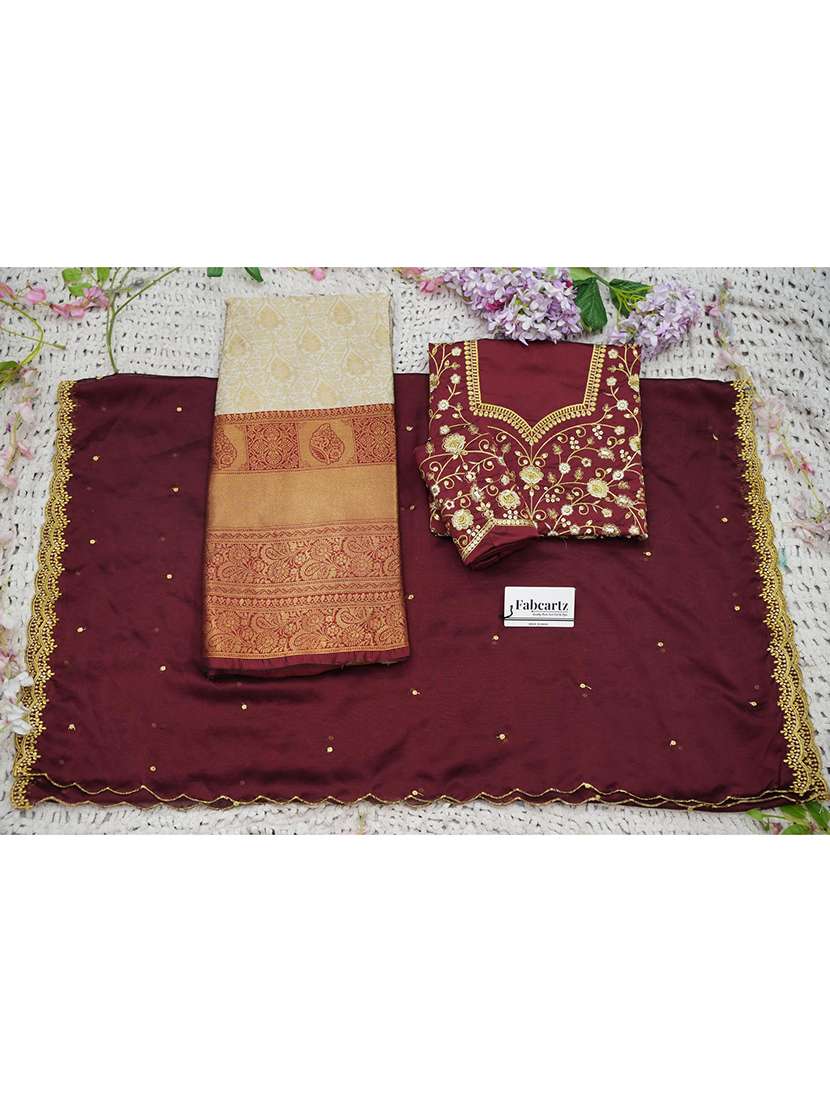 women self design south indian style unstitched lehenga choli set - 22339501 -  Standard Image - 2