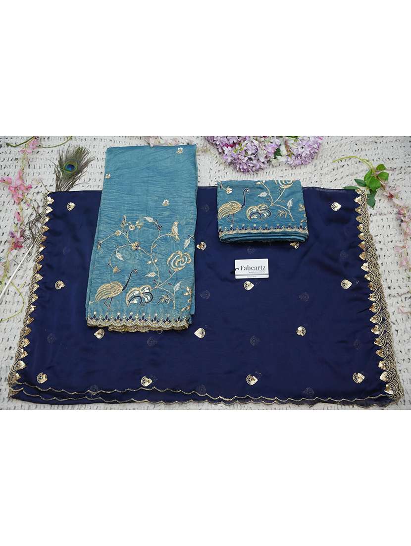 women solid with work unstitched lehenga choli set - 22339508 -  Standard Image - 2