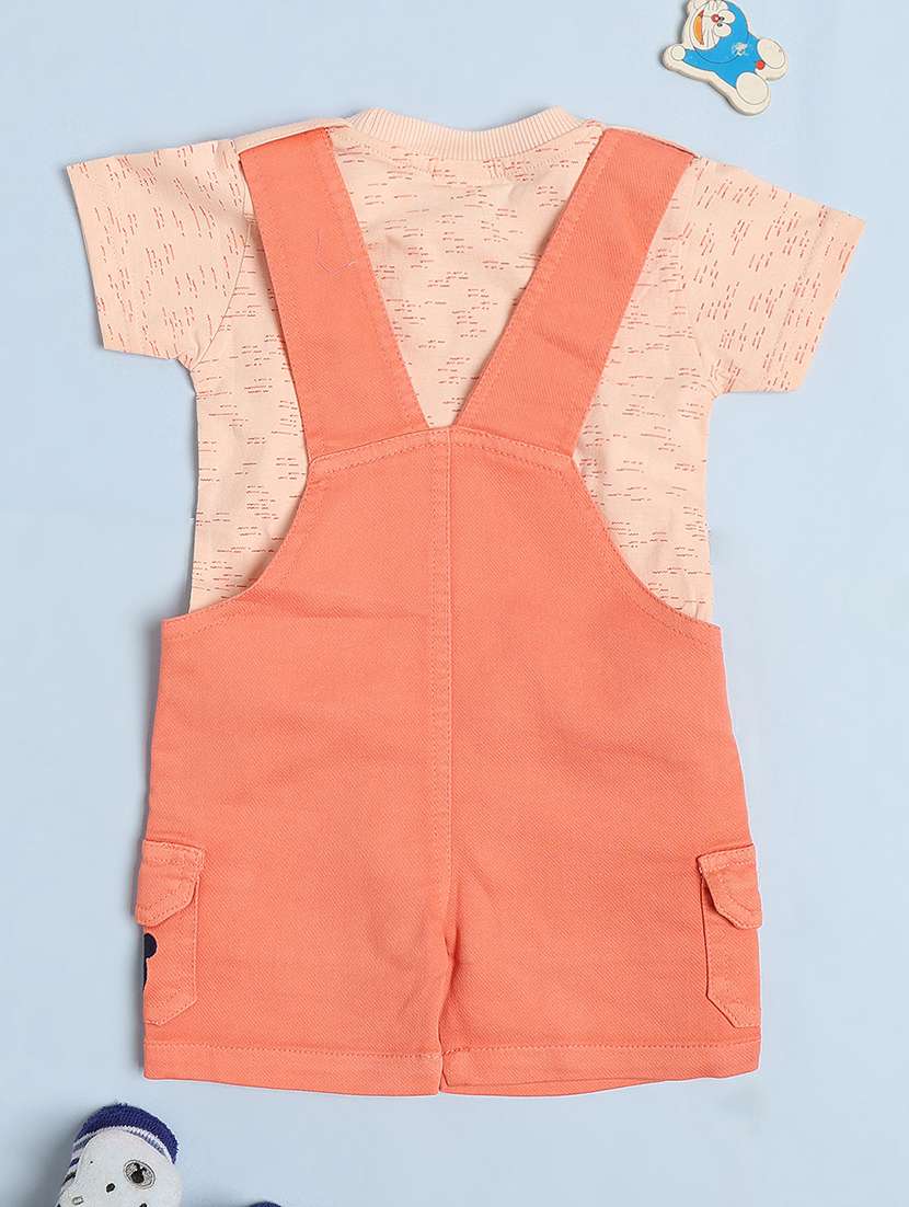 boys printed round neck dungaree set - 22339524 -  Standard Image - 2