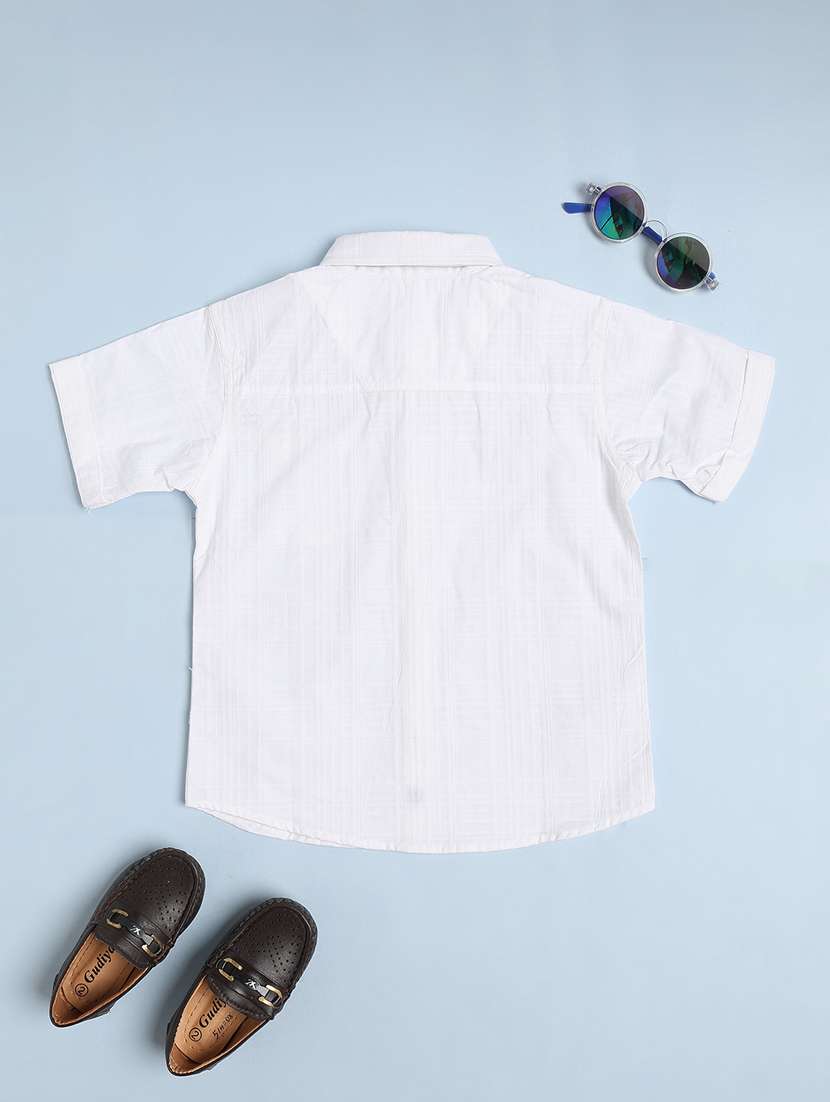 boys solid short sleeves casual shirt - 22339617 -  Standard Image - 2