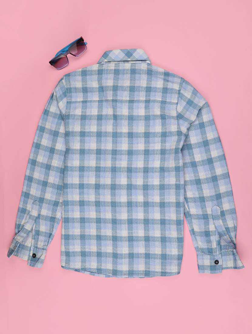 boys checkered long sleeve collared shirt - 22339620 -  Standard Image - 2