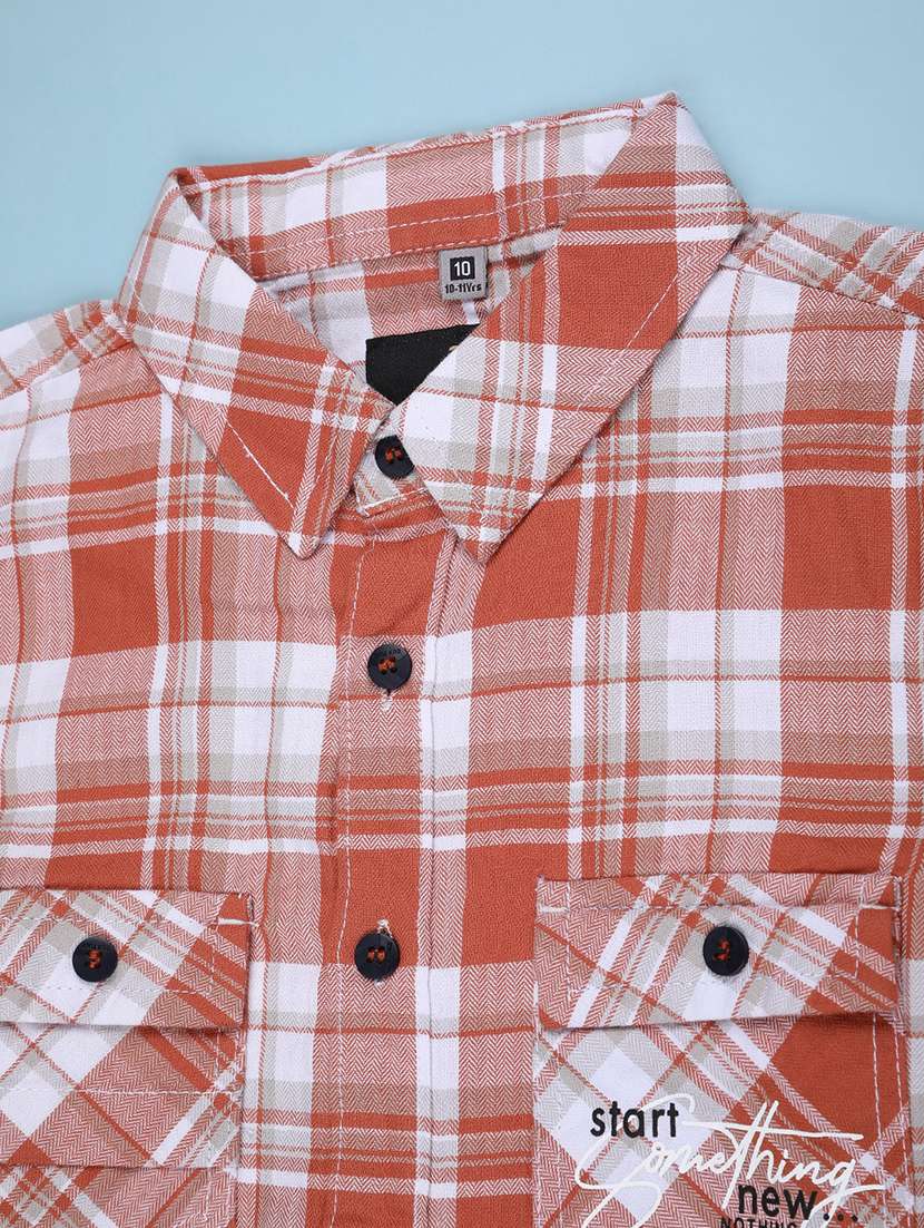 boys checkered long sleeve collared shirt - 22339625 -  Standard Image - 2