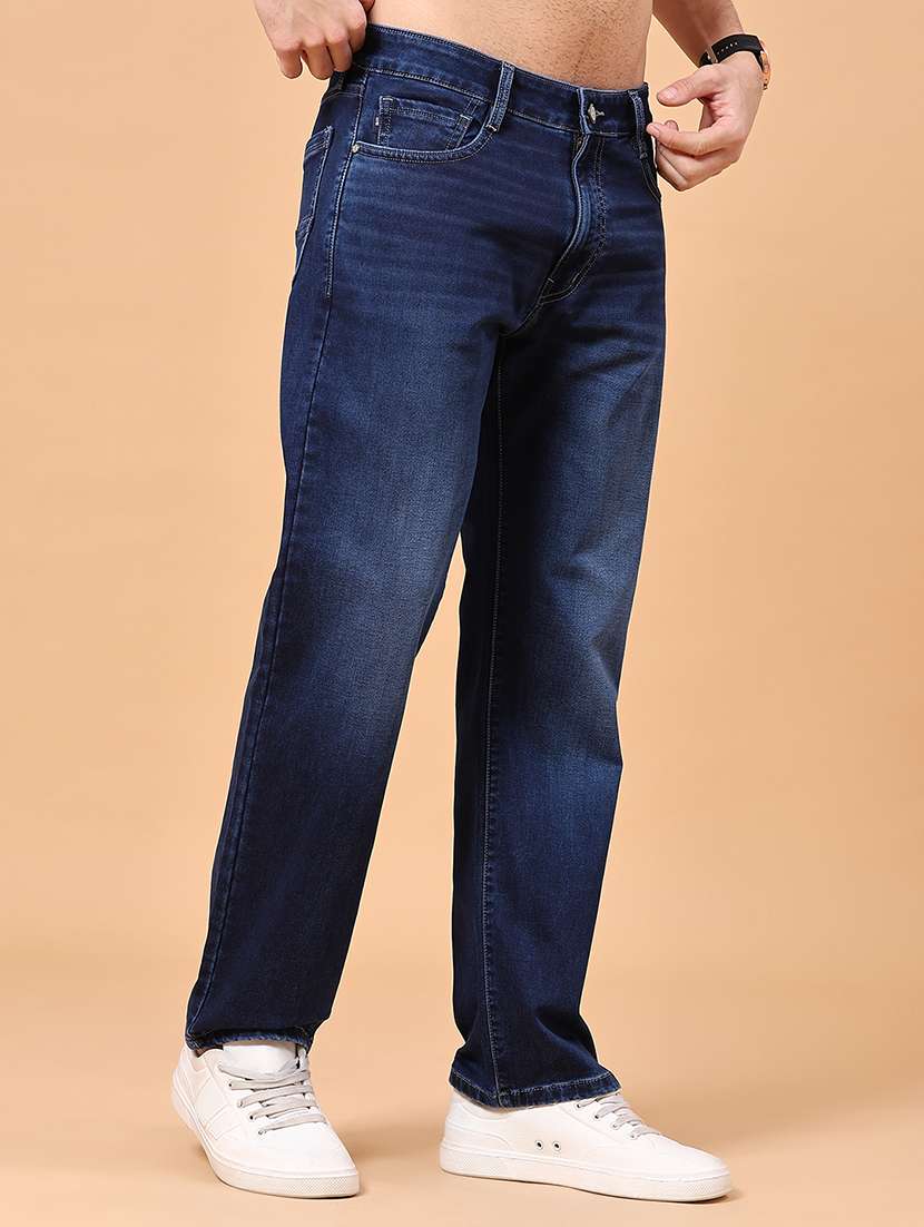 men washed mid rise full length straight fit jeans - 22339848 -  Standard Image - 2