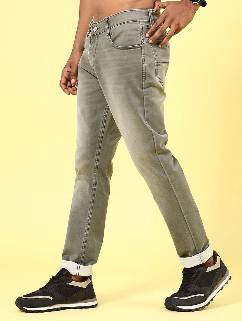 men washed mid rise full length tapered jeans - 22339850 -  Standard Image - 2