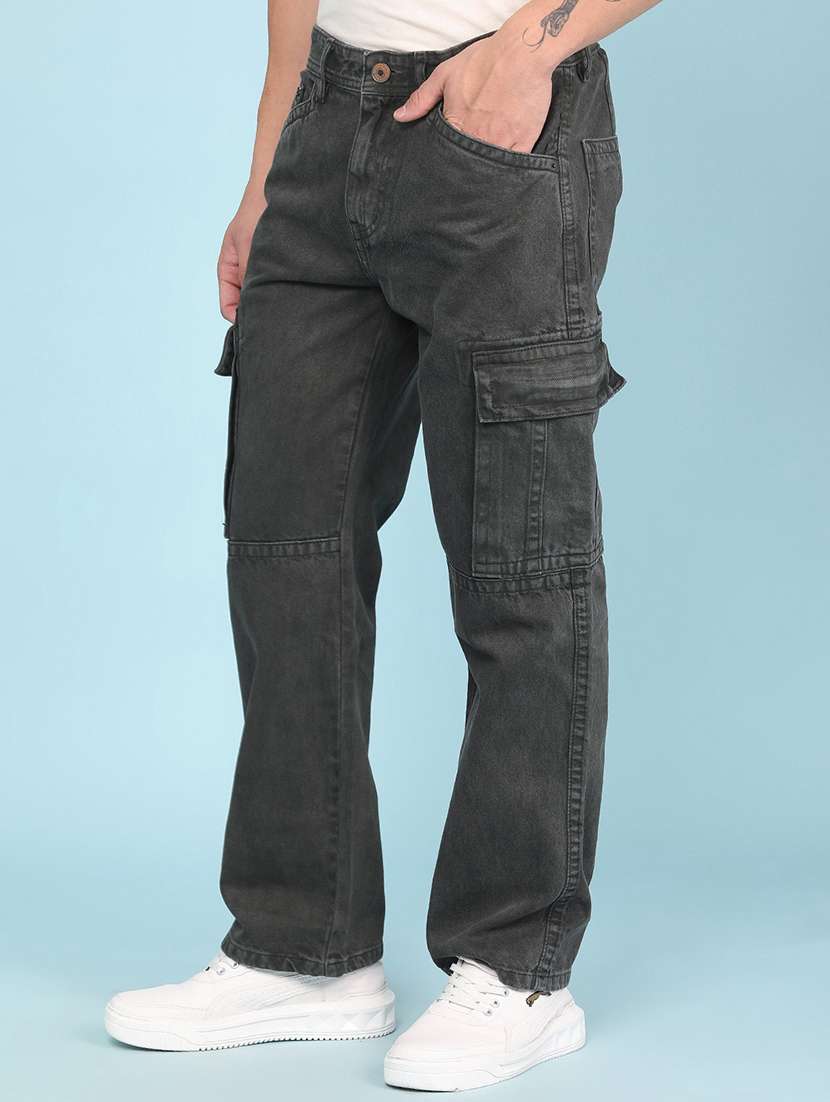 men solid mid rise relaxed fit cargo  - 22339871 -  Standard Image - 2