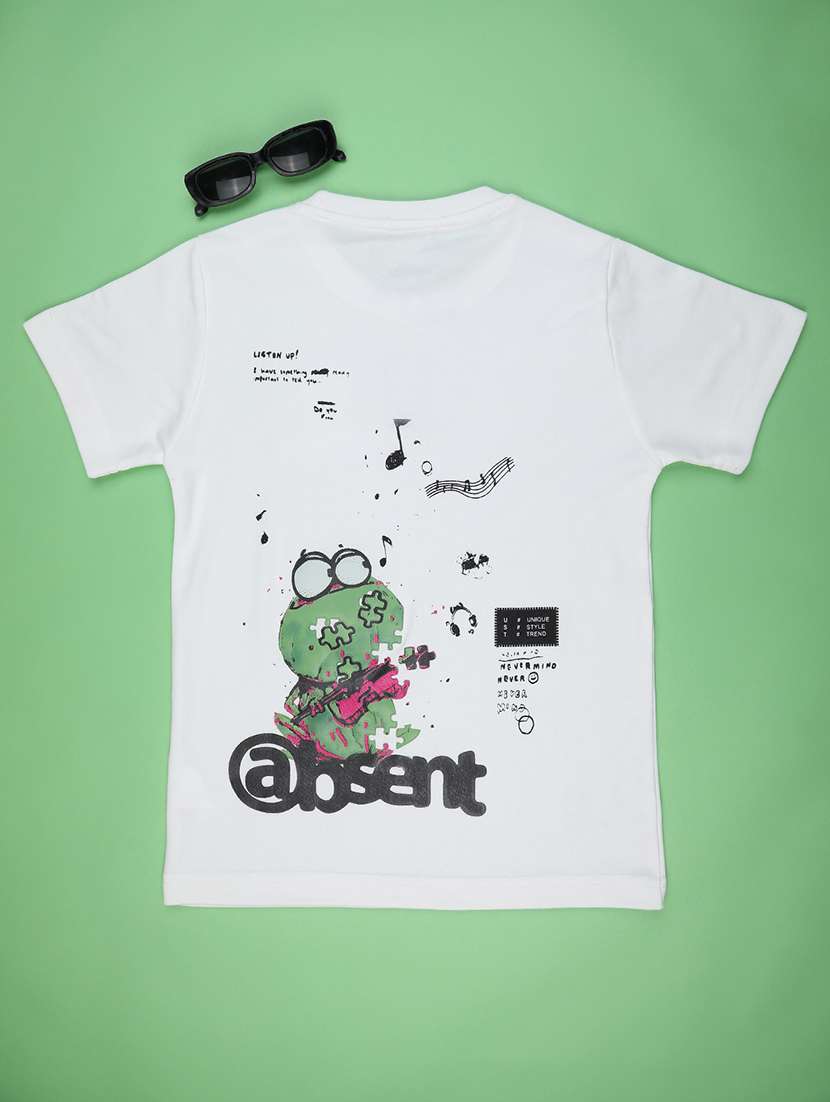 boys printed round neck t-shirt - 22339896 -  Standard Image - 2