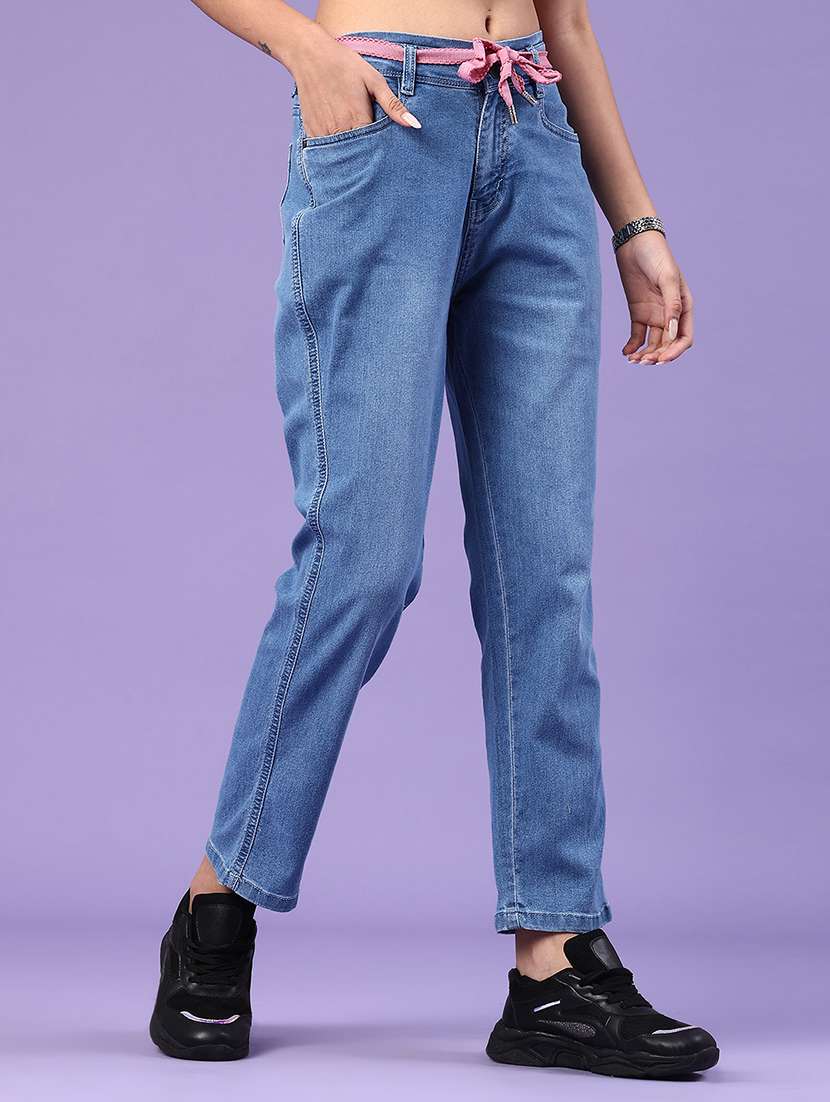women blue cotton jean - 22339913 -  Standard Image - 2