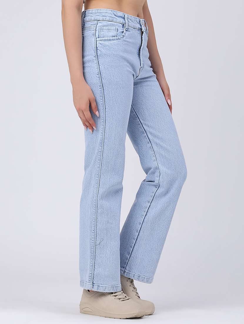 Women Solid High Rise Straight Jeans - 22339920 -  Standard Image - 2
