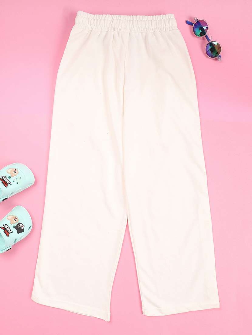 Girls Typographic Mid Rise Regular Fit Track Pant - 22340018 -  Standard Image - 2