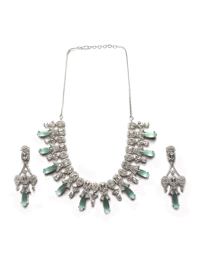 women sparkling ad necklace and earring set - 22340701 -  Standard Image - 2