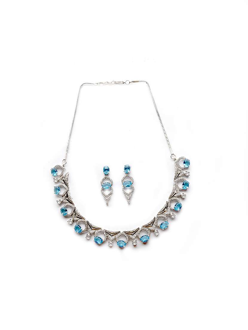women cz stone ad necklace and earring set - 22340704 -  Standard Image - 2