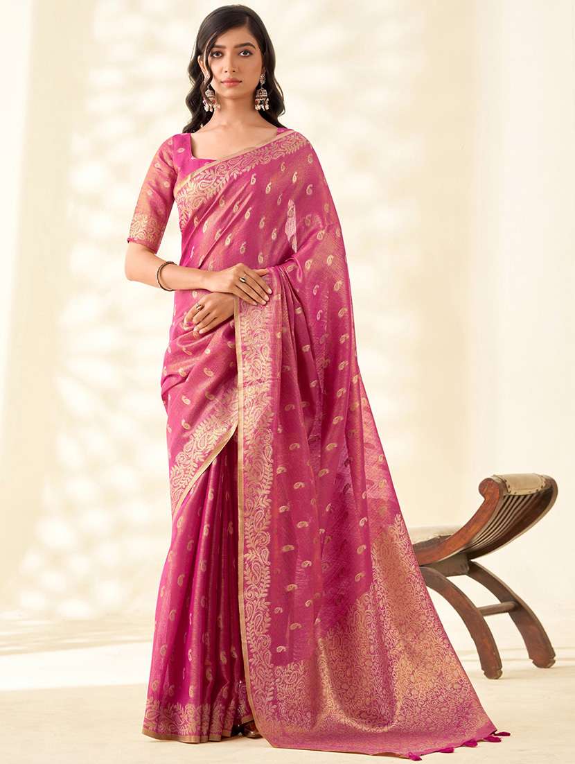 women self design southern silk saree with blouse