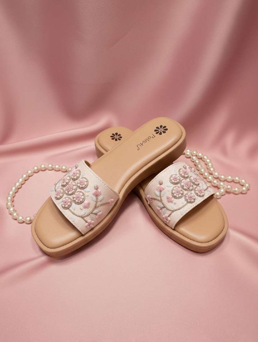 women embroidered slip on wedge - 22340789 -  Standard Image - 2