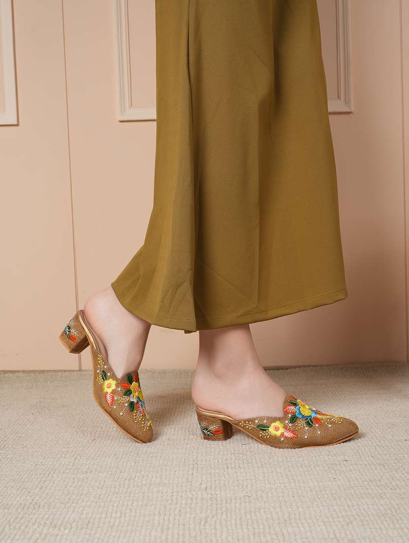women embellished slip on mules - 22341161 -  Standard Image - 2