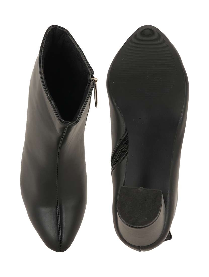 Women Solid Ankle Length Block Heel Boots - 22341228 -  Standard Image - 2