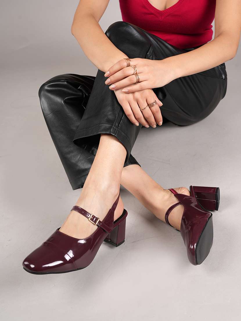 women solid mary jane back strap sandals - 22341249 -  Standard Image - 2