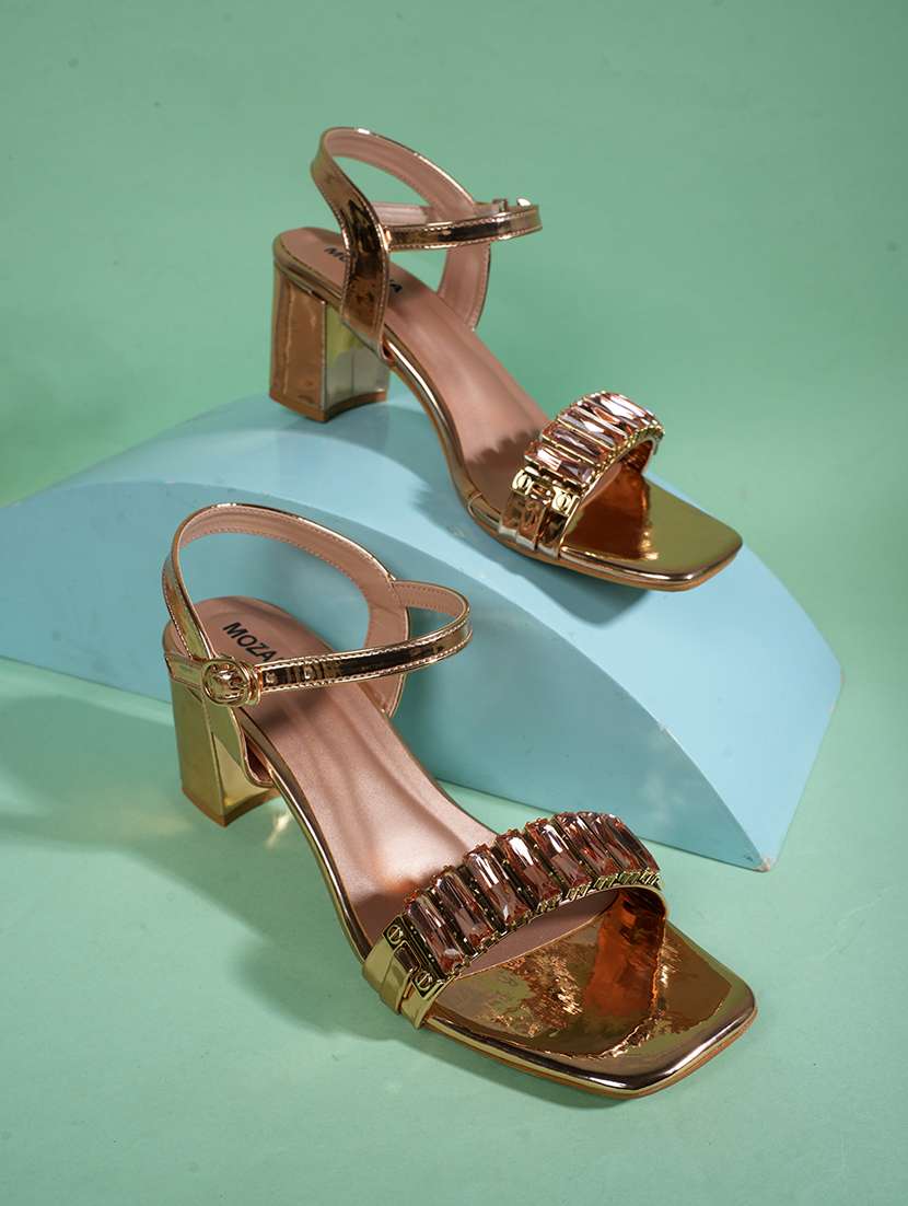 women embellished ankle strap sandals