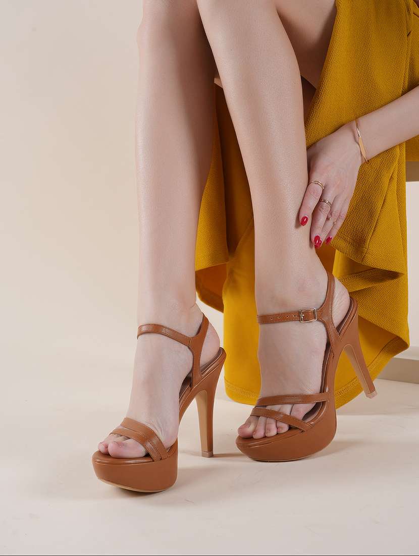 women solid ankle strap sandals - 22341322 -  Standard Image - 2