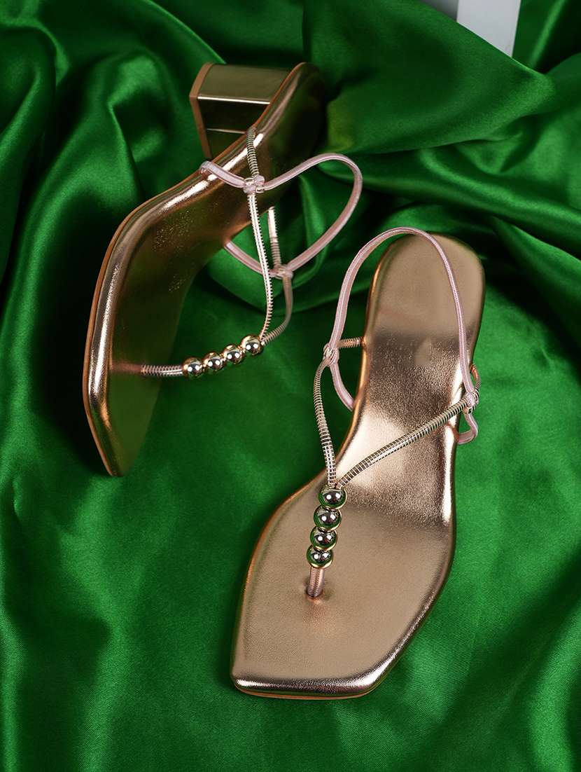 women solid back strap block heels