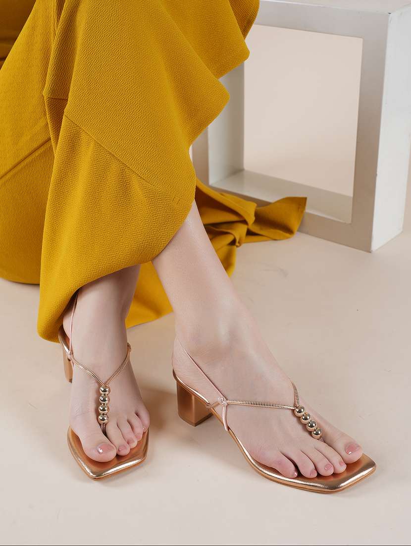 women solid back strap block heels - 22341327 -  Standard Image - 2