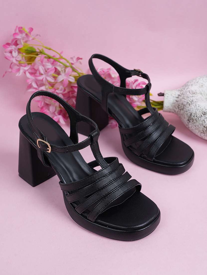 women solid ankle strap sandals