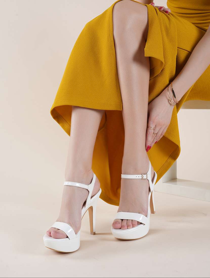 women solid ankle strap heels - 22341361 -  Standard Image - 2
