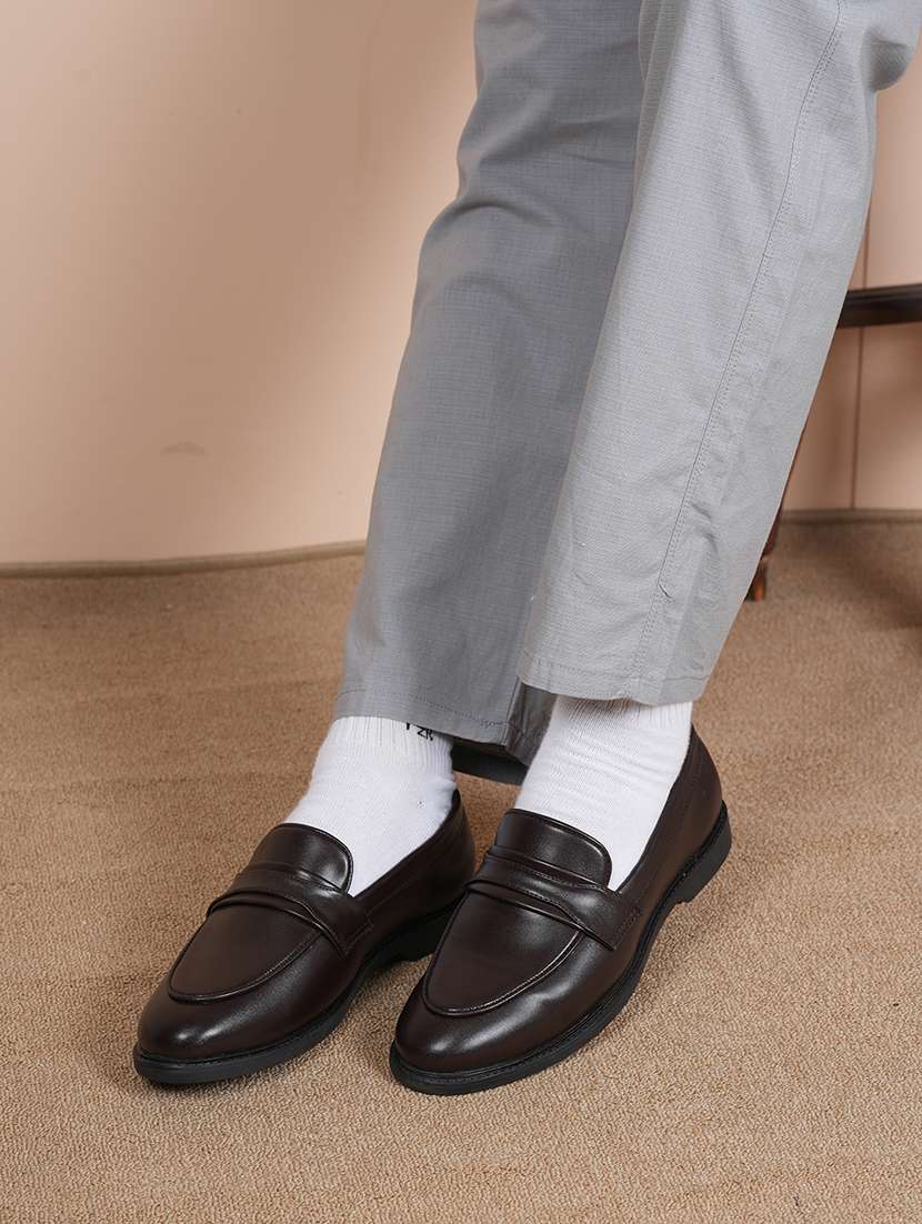 men brown slip on loafer - 22341384 -  Standard Image - 2