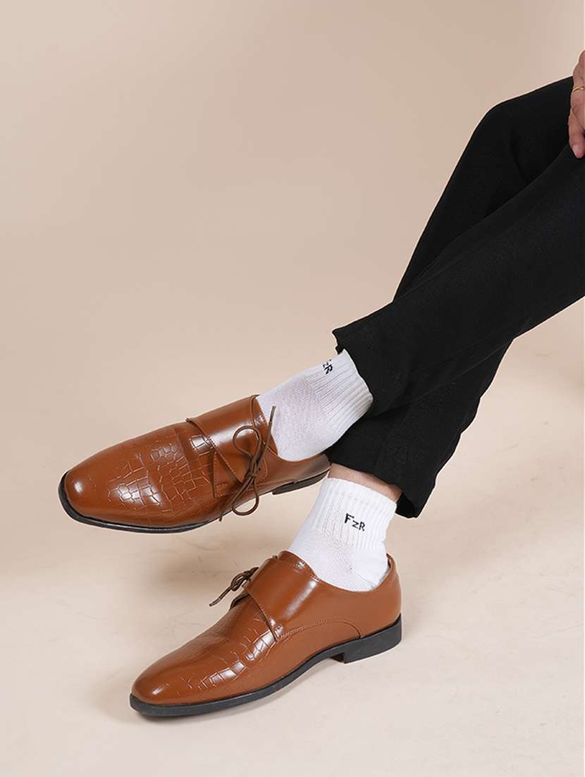 men tan lace-up monk strap - 22341392 -  Standard Image - 2