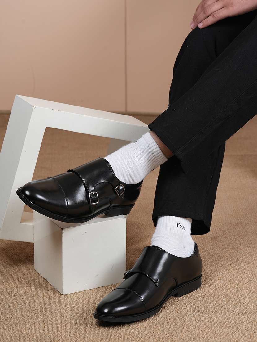 men black slip on monk strap - 22341393 -  Standard Image - 2