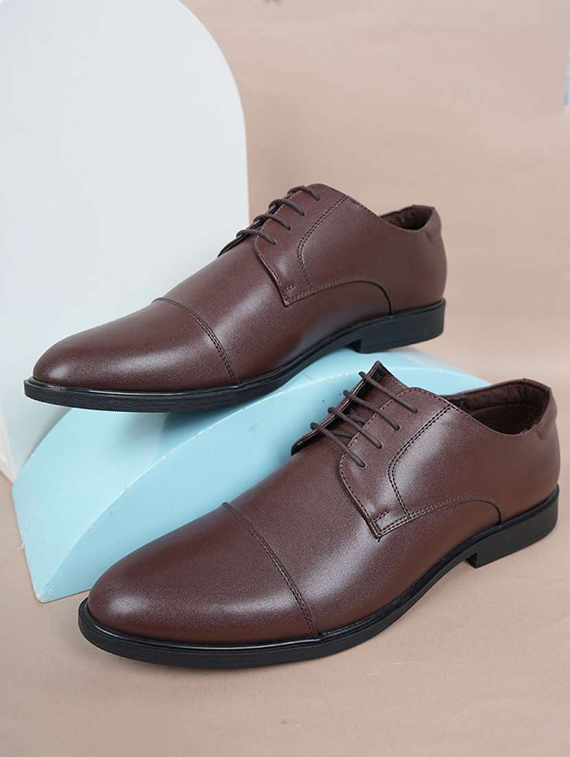 men brown slip on derby