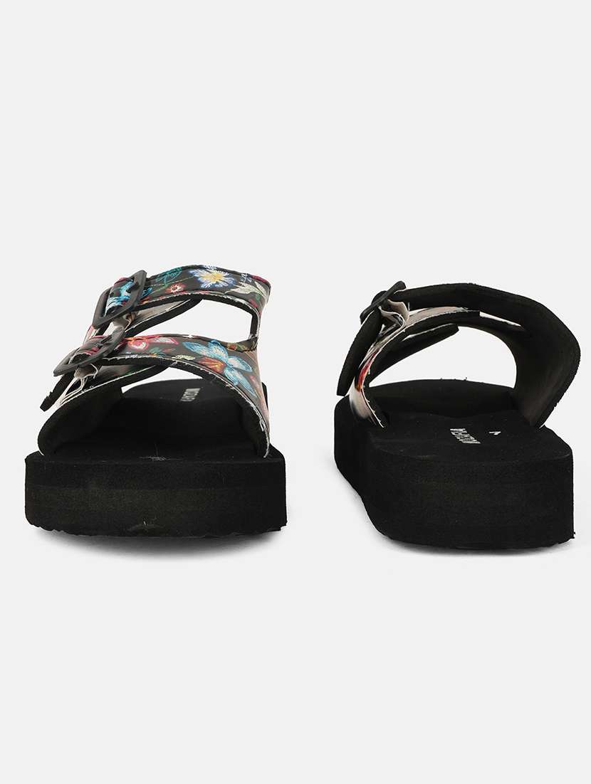 women printed slip on flat sandal - 22341463 -  Standard Image - 2